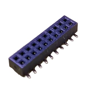 Female header connector,2.0x4.0mm, 2x10Pos, SMT PA6T - 副本