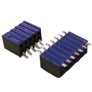 Female header connector,FH1.27x3.45 2xN*Pos SMT Side type, H=3.45 PA6T