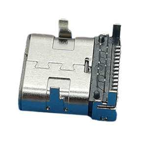 Type C Connector, Base Plate on The Double Shell Front Insert After Paste DIP+SMT 24p L=8.65mm