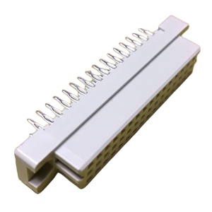 DIN41612 Connector,3row,48Pos,Straight,Press fit,Through hole