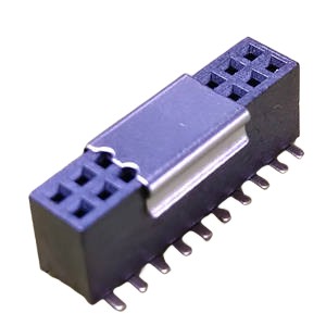 Female header connector,2.0x4.3mm, 2x10Pos, SMT PA6T with Cap(SPCC)