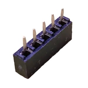 Female header connector,2.0x4.3mm, 1x5Pos, 180 PBT