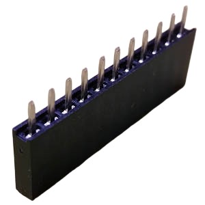 Female header connector,2.54x8.5mm 1X11Pos, 180 Y type, PBT