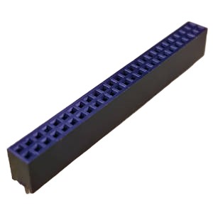 Female header connector,2.0X4.3mm, 2X25Pos,180 PBT U type