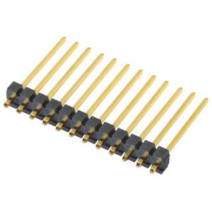 1.27mm double plastic male 90 degree insulator 50 pin header