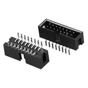 High quality 2.54mm pitch dual row right angle box header connector