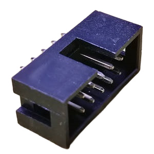 2.54mm Connector, Box Header 10POS, 180 Black