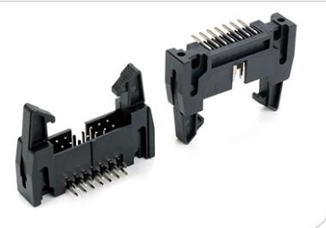 2.54*2.54mm(0.12inch*0.1inch)Ejector Header With Latches Right Angle Dip Type