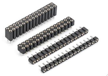 Socket connectors 254mm Mating Pin Ø 0.76mm or 0.64 SQ Single row/doutbe row Sokder tall 