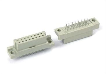 DIN 41612 Female Connector – Type B, 16 Positions, 2.54mm