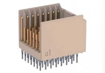 2mm 40PIN B8 Male Backplane Connector (Only A Terminals for Signal Pins, With Shield Plates)