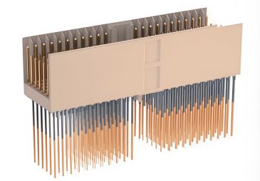 2mm 110PIN TYPE A Male Backplane Connector (Only S Terminals for Signal Pins, With Shield Plates)