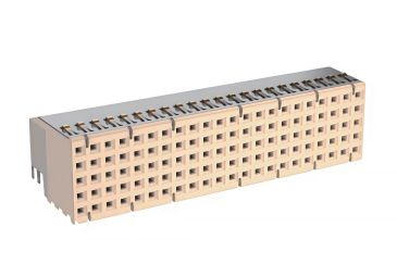 2mm 110Pin Type B Female Backplane Connector, with Shielding Cage, Without Posts