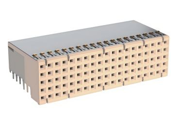 2mm 95Pin Type B Female Backplane Connector, with Shielding Cage, Without Posts