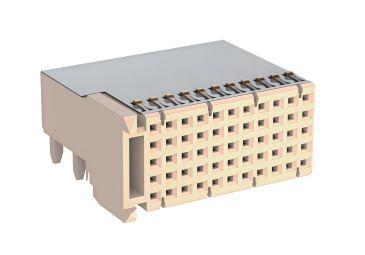 2mm 55Pin Type C Female Backplane Connector, with Shielding Cage, With Posts