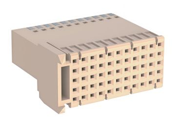 2mm 55Pin Type C Female Backplane Connector, without Shielding Cage, Without Posts