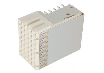 2mm 40Pin Type B8 Female Backplane Connector, with Shielding Cage, Without Posts three guide pillars