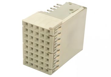 2mm 40Pin Type B8 Female Backplane Connector, with Shielding Cage, Without Posts one guide pillars