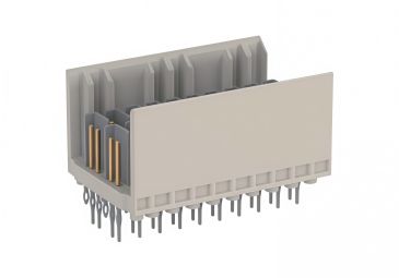 ZD male long-pin high-speed backplane connector, 2-10 terminals, coding D