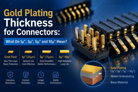 Gold Plating Thickness for Connectors: What Do 1μ